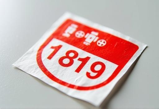 Close-up image of a physical Swiss motorway vignette sticker