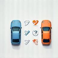 Icon representing comparing options or vehicles